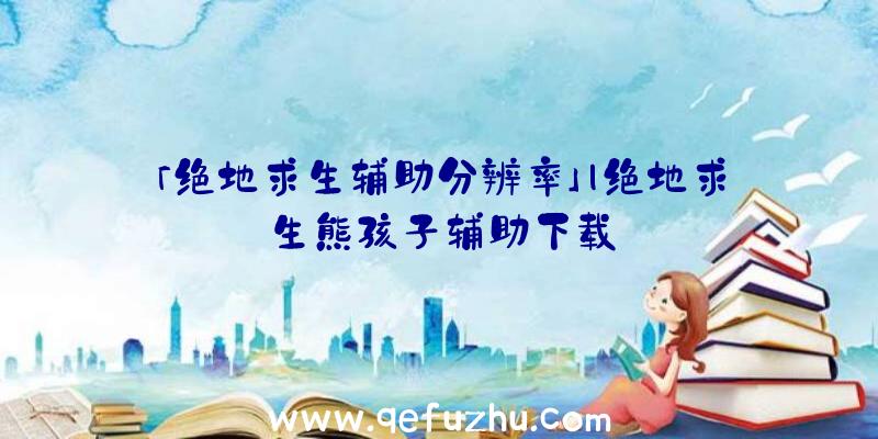 「绝地求生辅助分辨率」|绝地求生熊孩子辅助下载